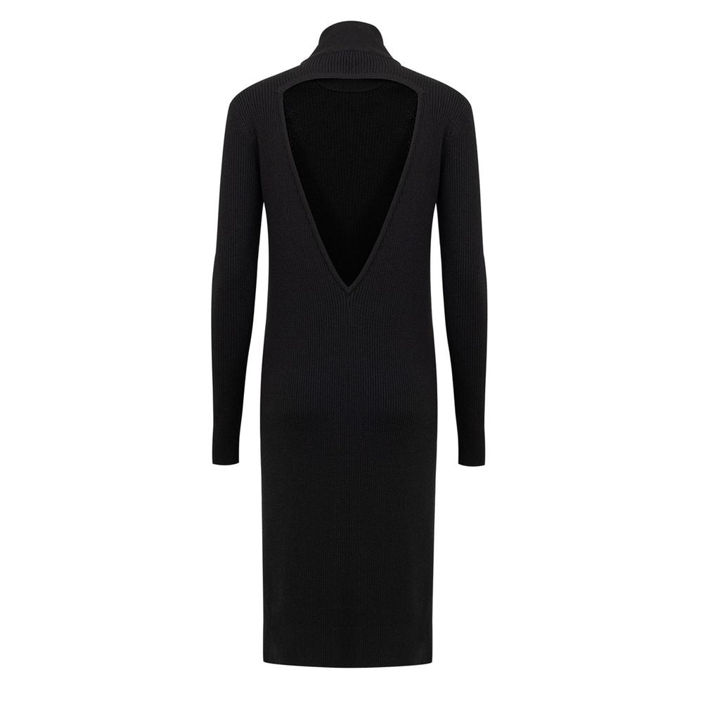 Vestido de lana negro de Bottega Veneta