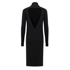 Vestido de lana negro de Bottega Veneta