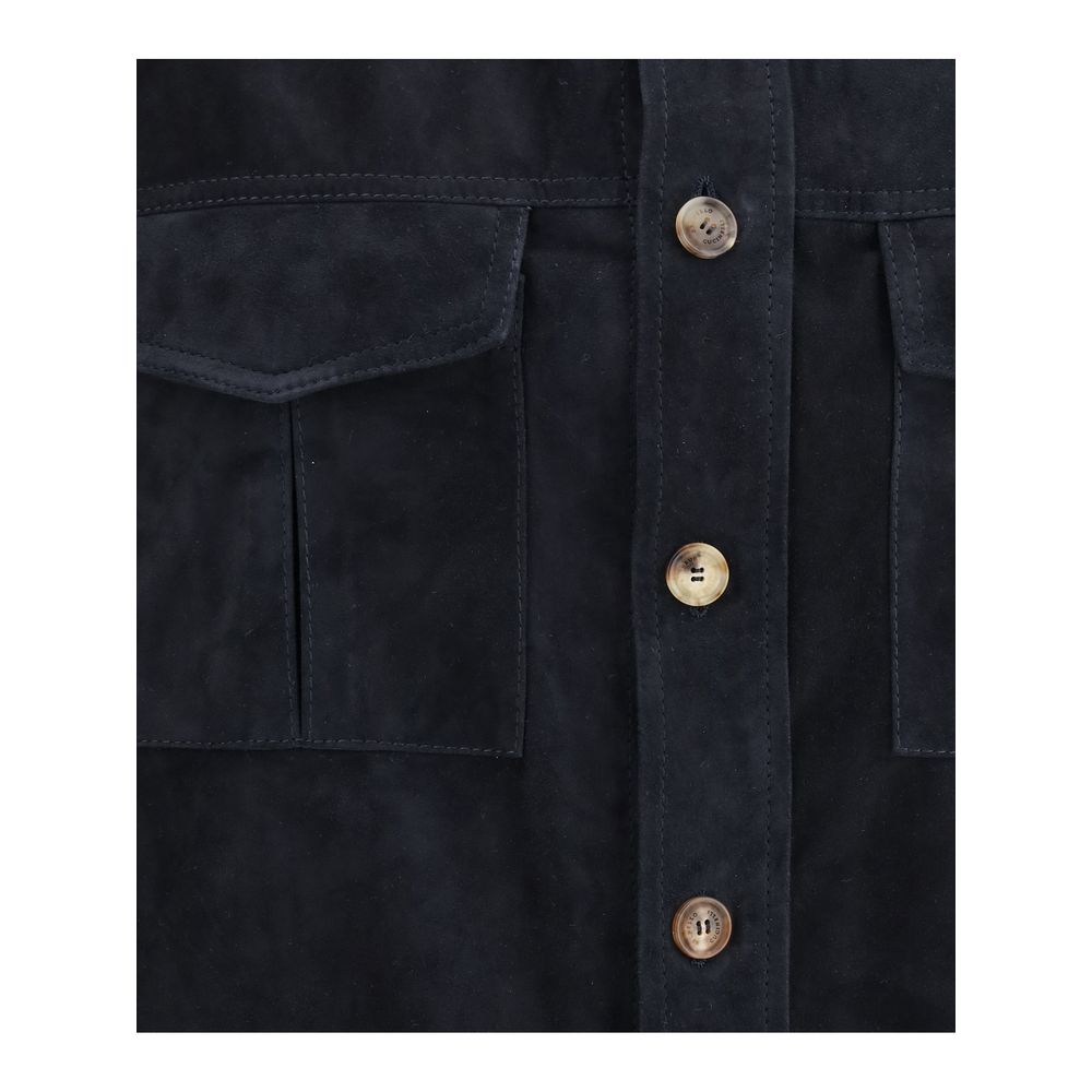 Camisa de piel de ante Brunello Cucinelli Chaqueta