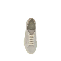 Zapatillas Brunello Cucinelli de piel color blanco crema