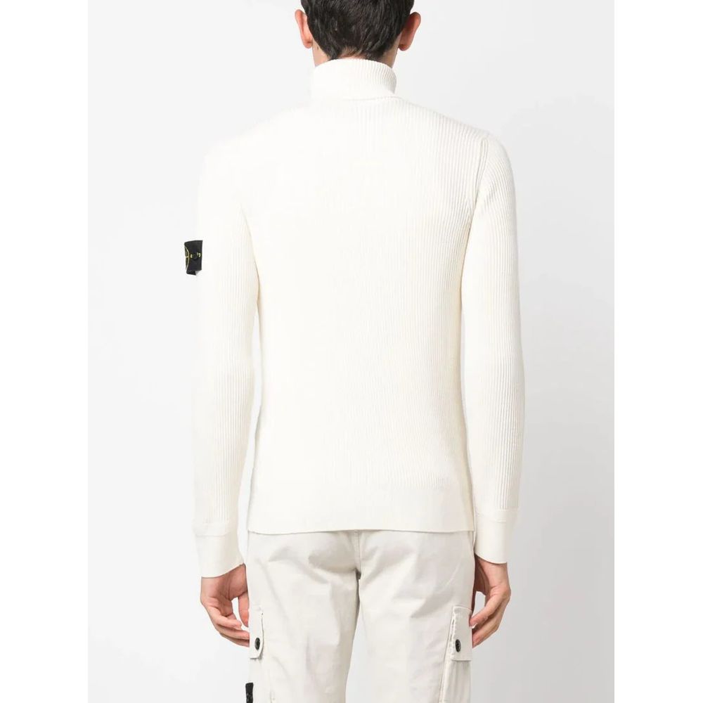 Suéter de lana blanca de Stone Island