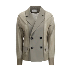 Chaqueta tipo blazer semitransparente Sacai