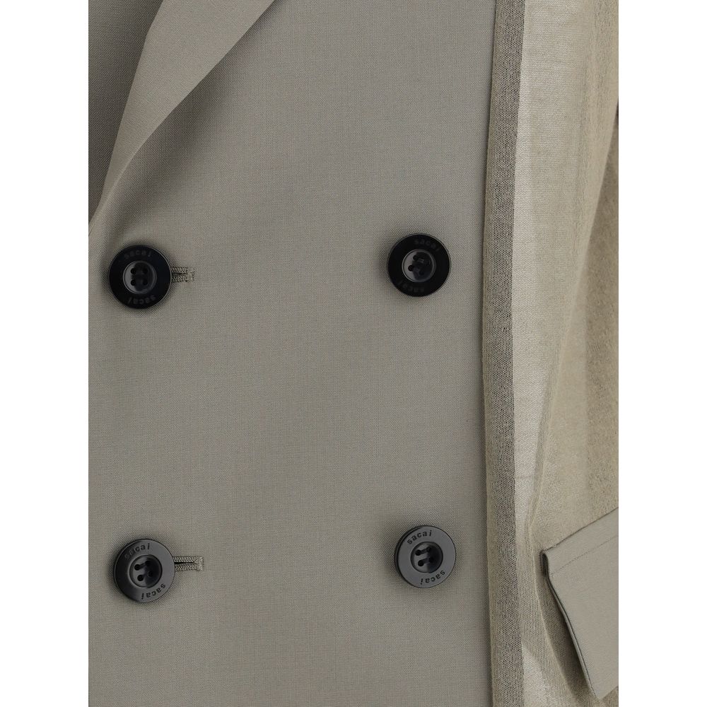 Chaqueta tipo blazer semitransparente Sacai