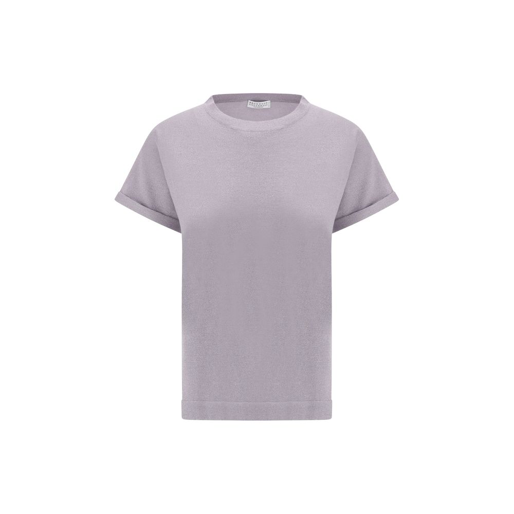 Brunello Cucinelli camiseta de cachemir con purpurina