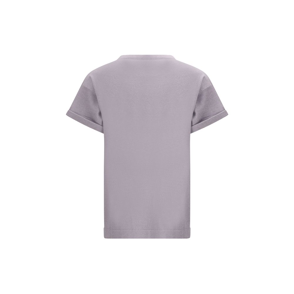 Brunello Cucinelli camiseta de cachemir con purpurina