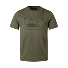 Camiseta de algodón verde de CP Company