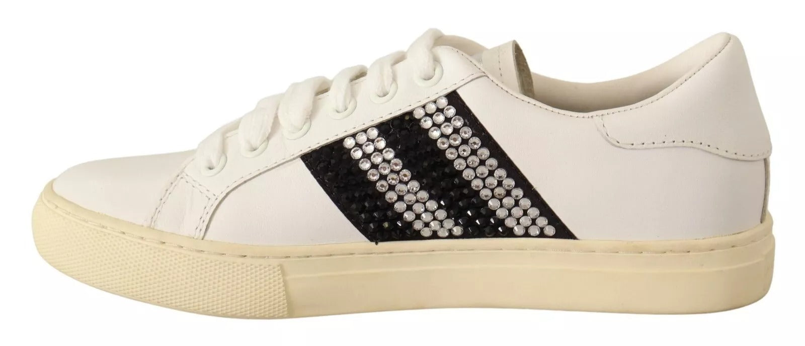 Zapatillas Marc Jacobs de piel blanca con cristales