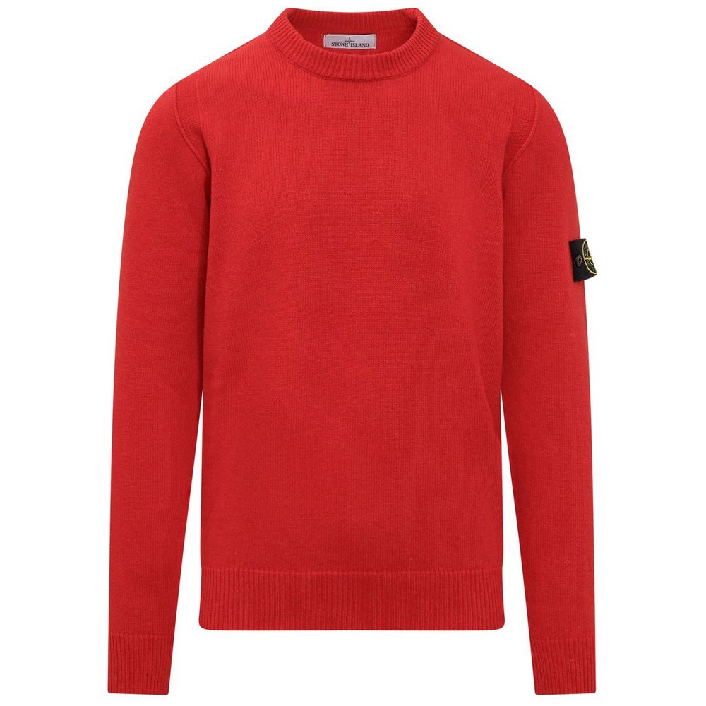 Suéter de lana roja de Stone Island