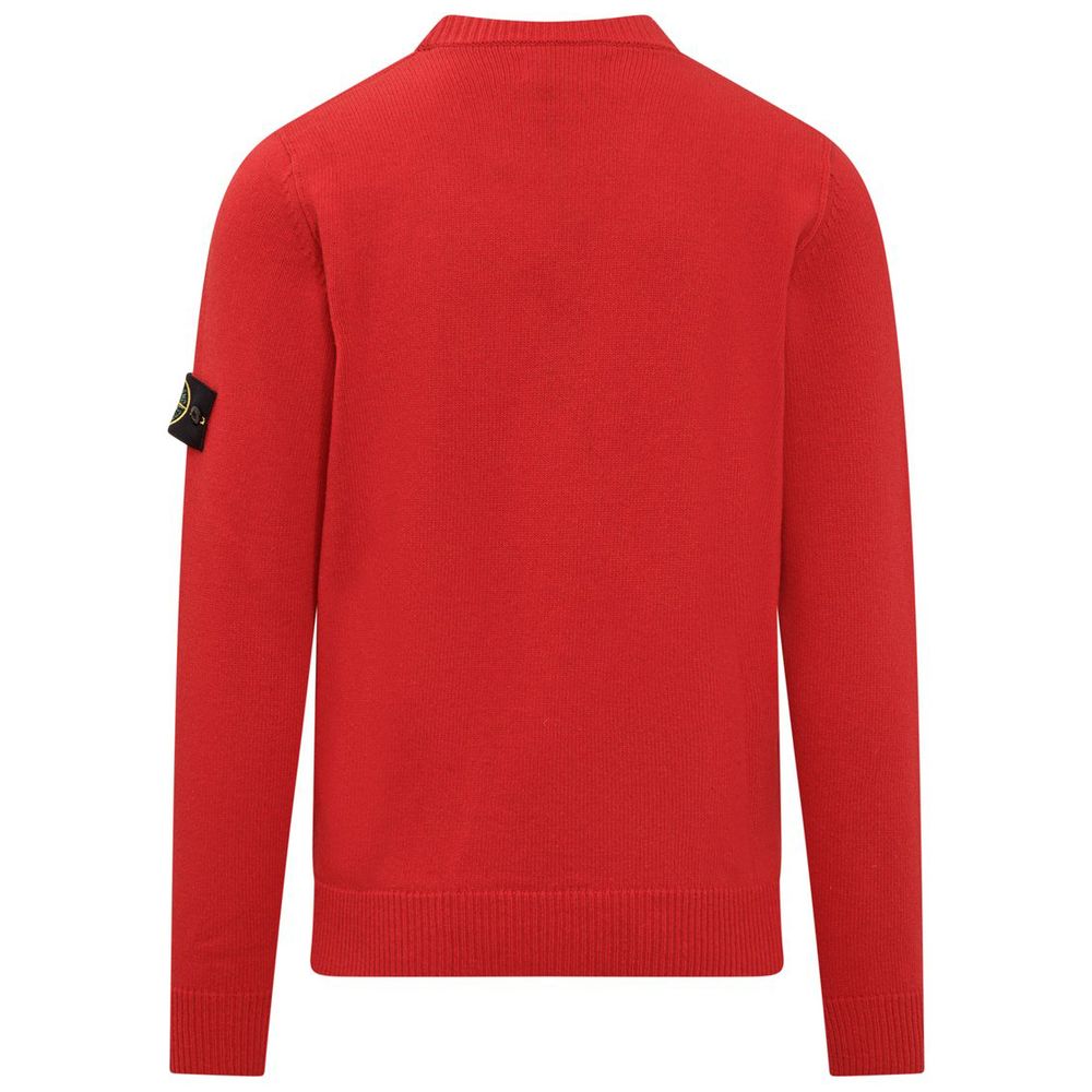 Suéter de lana roja de Stone Island
