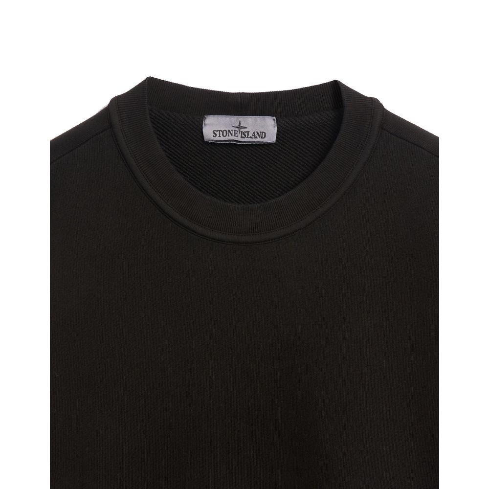 Suéter de algodón negro de Stone Island
