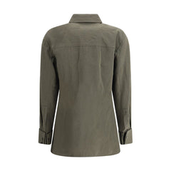 Camisa de algodón y lino de Saint Laurent