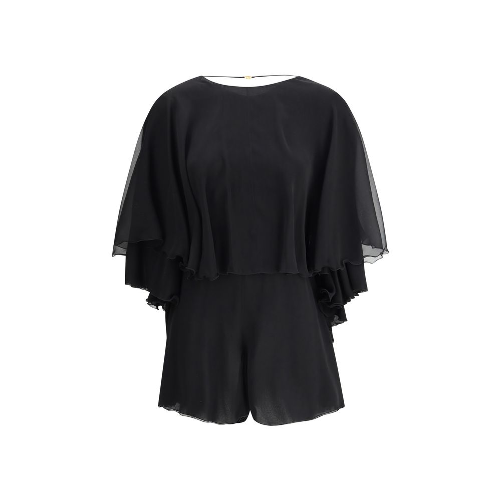 Mono corto de crepé de seda de Saint Laurent