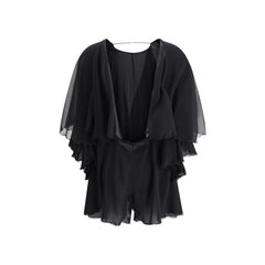 Mono corto de crepé de seda de Saint Laurent