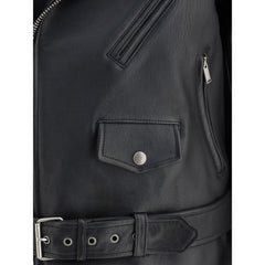 Chaqueta de cuero de Saint Laurent