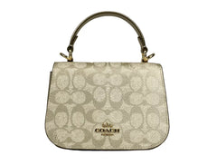 COACH Lysa Bolso bandolera con asa superior color champán dorado