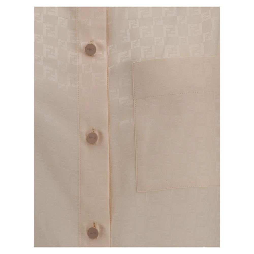 Camisa de seda con estampado FF de Fendi