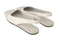 Zapatos planos sin cordones de cuero blanco de Maison Margiela
