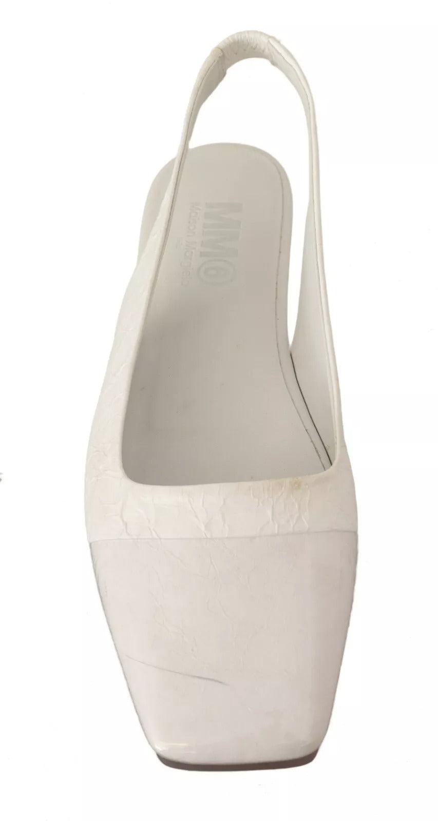 Zapatos planos sin cordones de cuero blanco de Maison Margiela