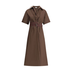 Brunello Cucinelli Vestido largo de algodón
