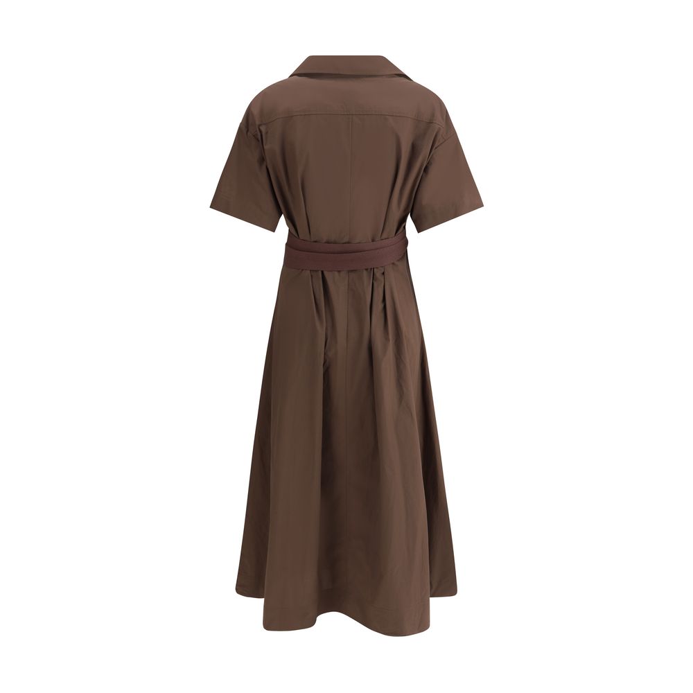Brunello Cucinelli Vestido largo de algodón