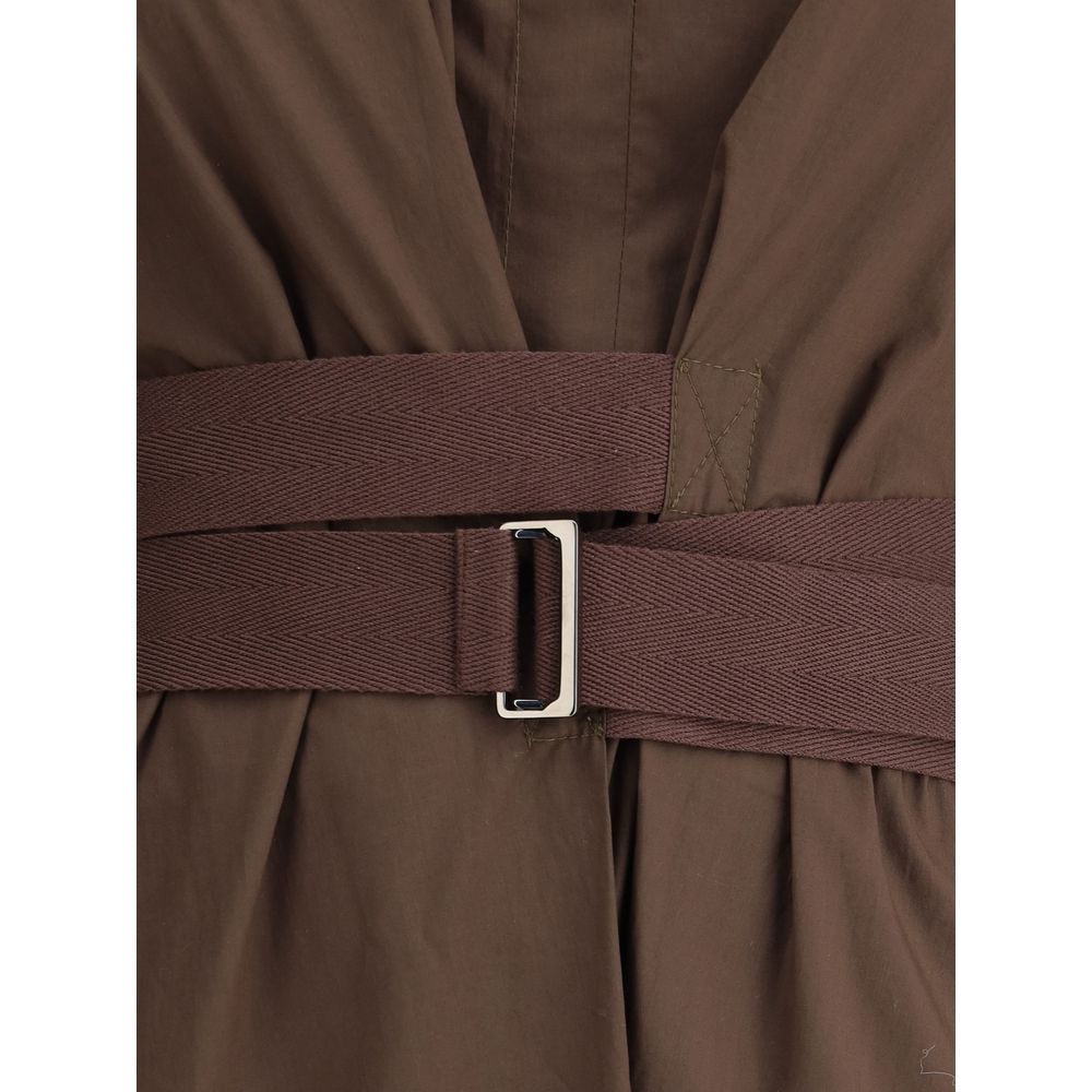 Brunello Cucinelli Vestido largo de algodón