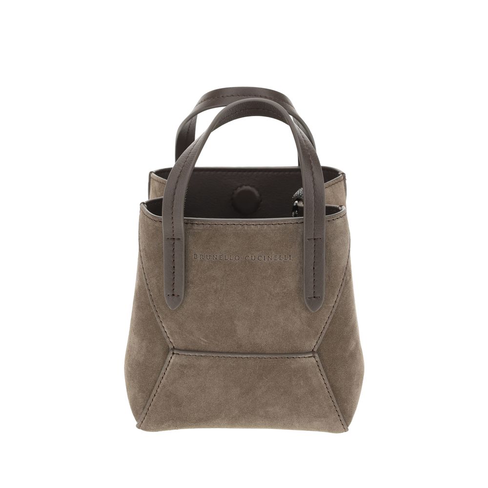 Brunello Cucinelli Bolso De Hombro De Ante