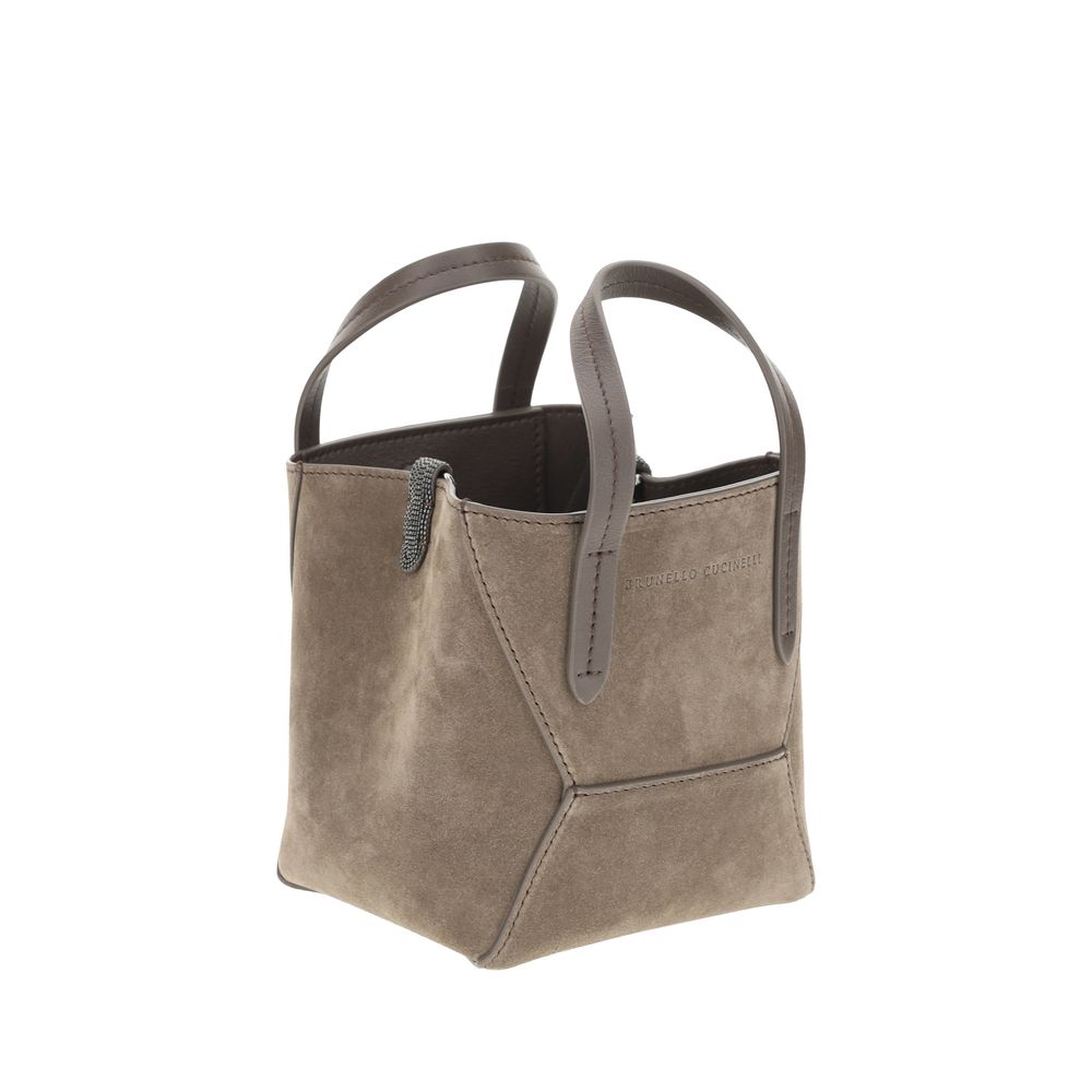 Brunello Cucinelli Bolso De Hombro De Ante