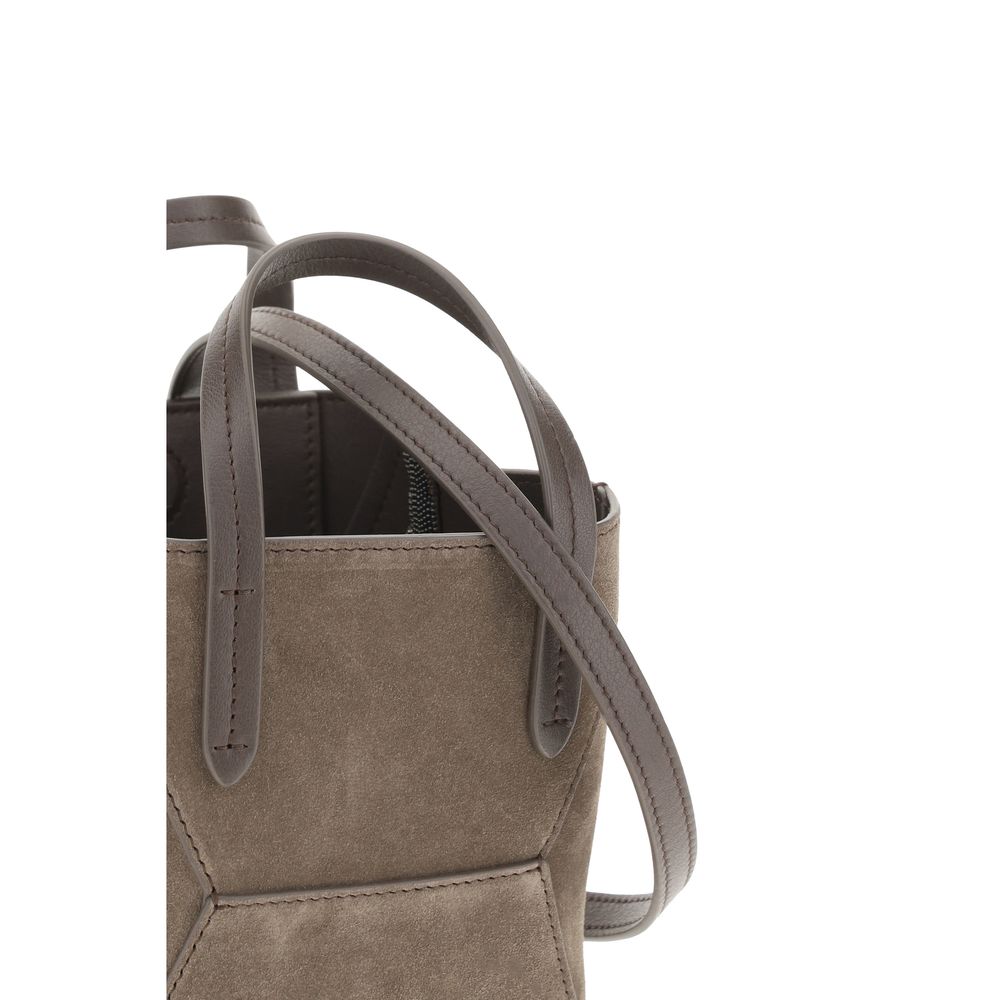 Brunello Cucinelli Bolso De Hombro De Ante