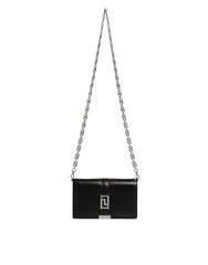 Bolso bandolera Versace de piel de becerro negra con correa de cadena