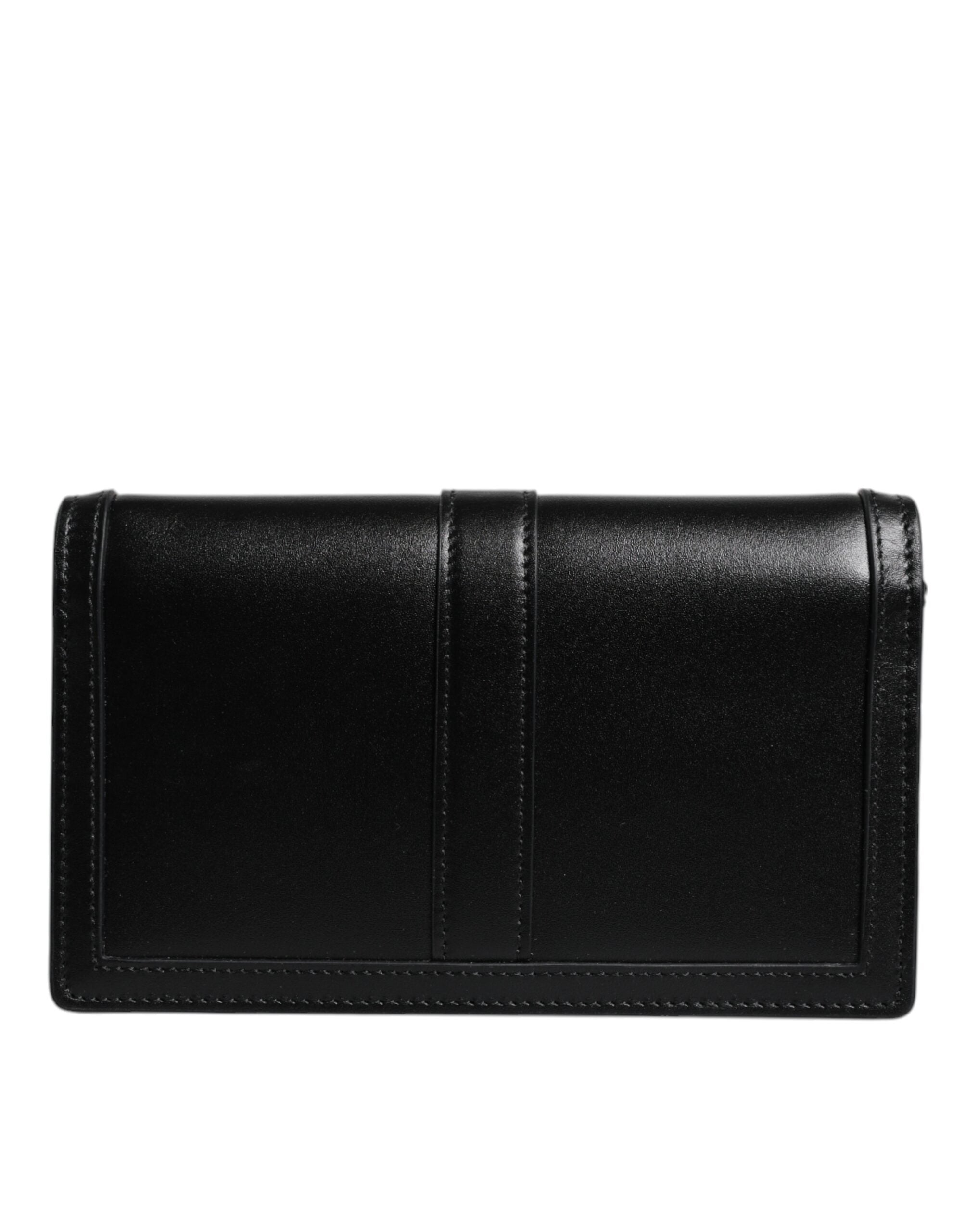 Bolso bandolera Versace de piel de becerro negra con correa de cadena