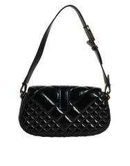 Bolso Versace con correa de hombro acolchada de piel de becerro negra