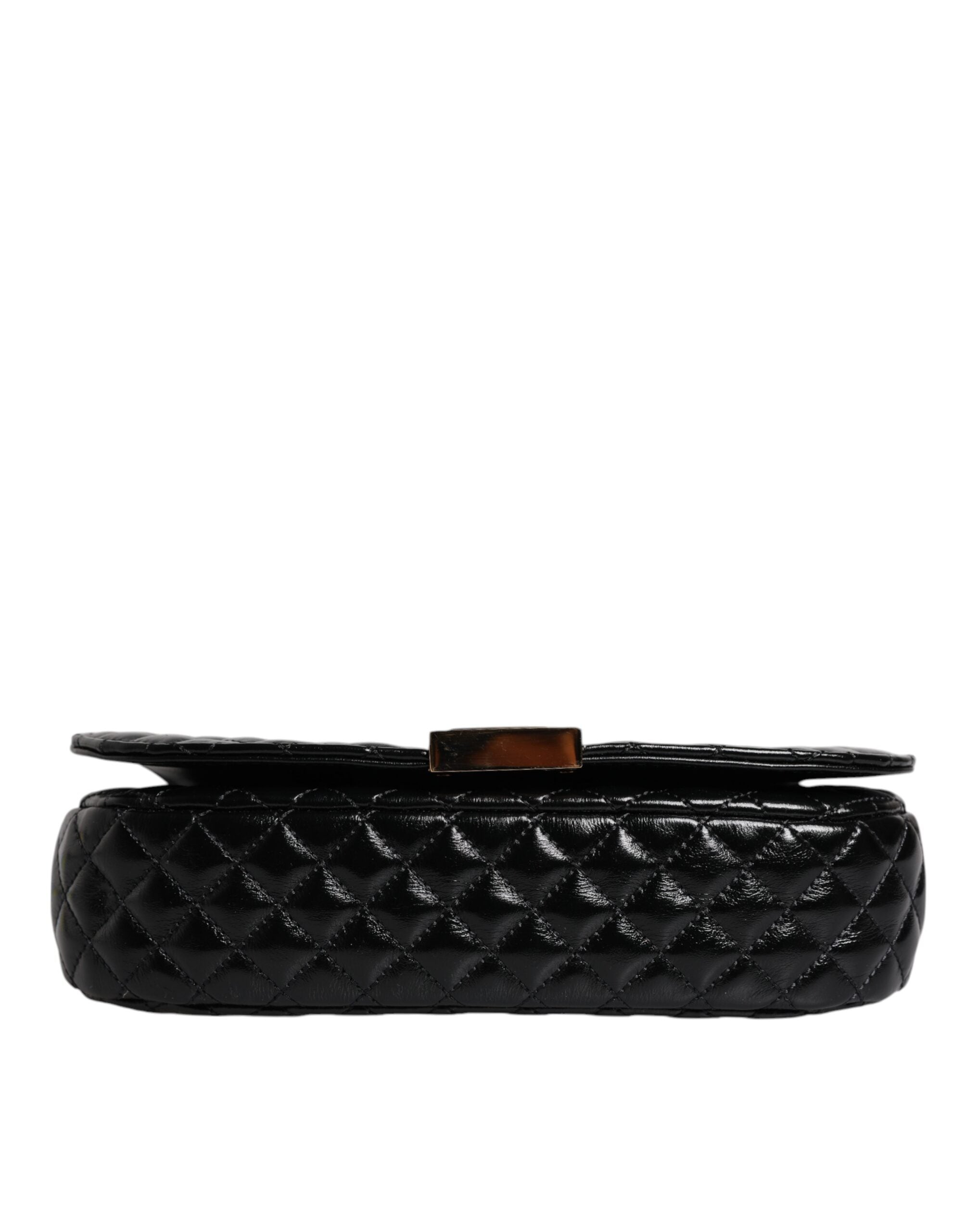 Bolso Versace con correa de hombro acolchada de piel de becerro negra
