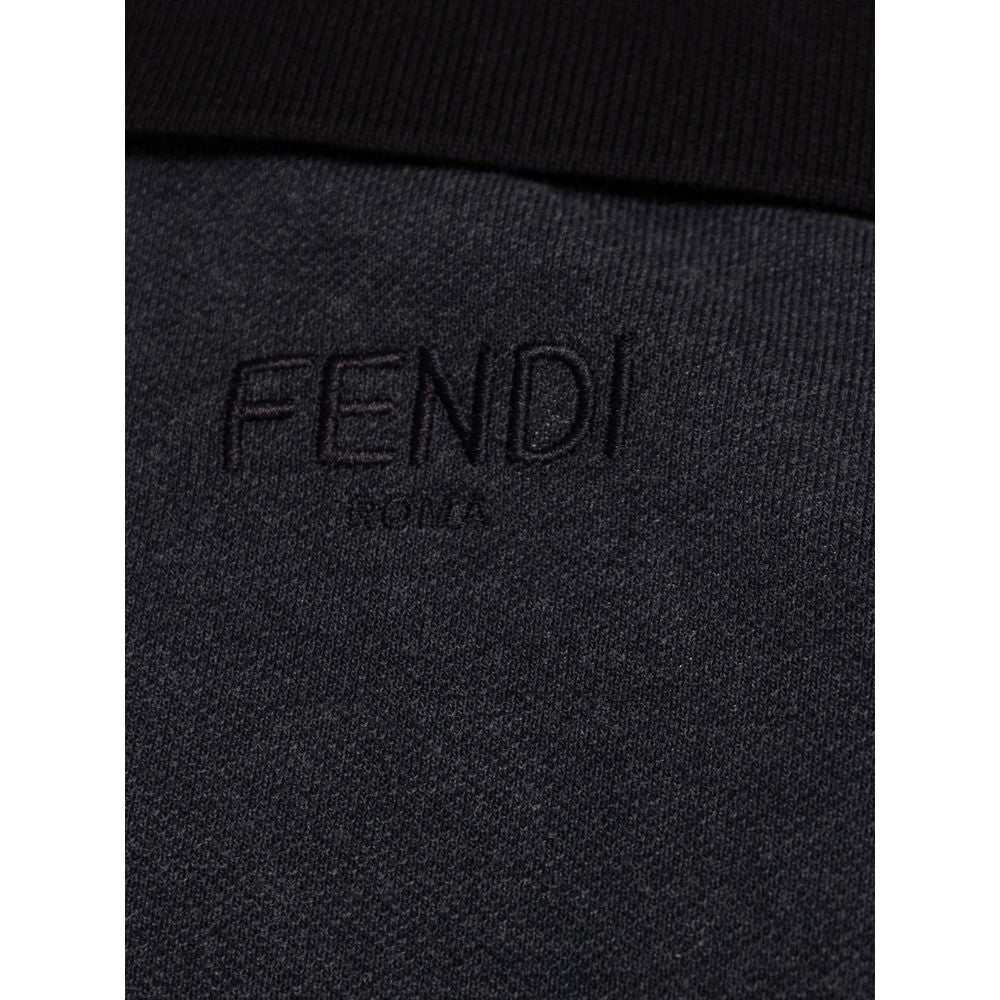 Polo de algodón negro Fendi