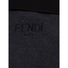 Polo de algodón negro Fendi