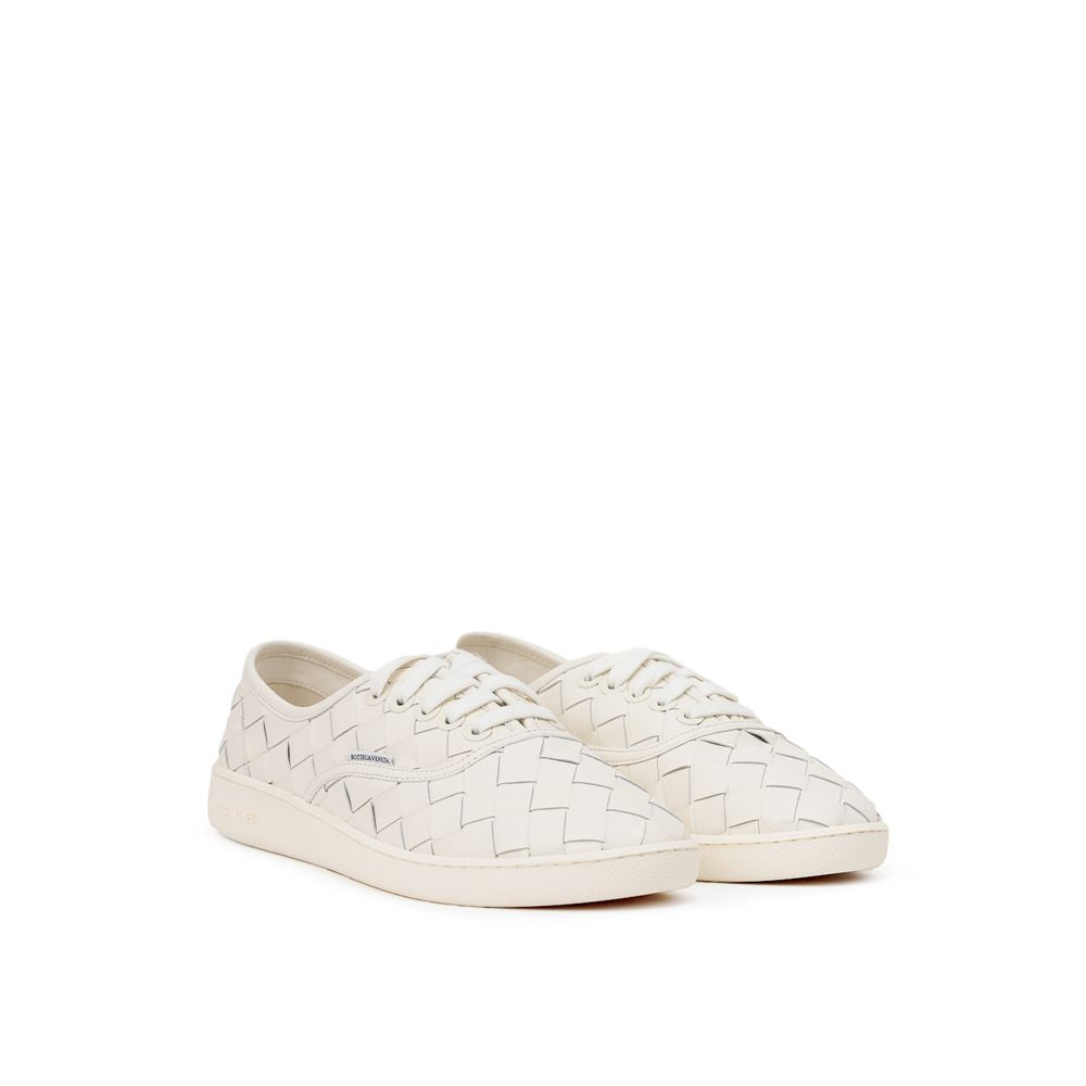 Zapatilla de cuero blanca Bottega Veneta