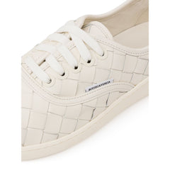 Zapatilla de cuero blanca Bottega Veneta