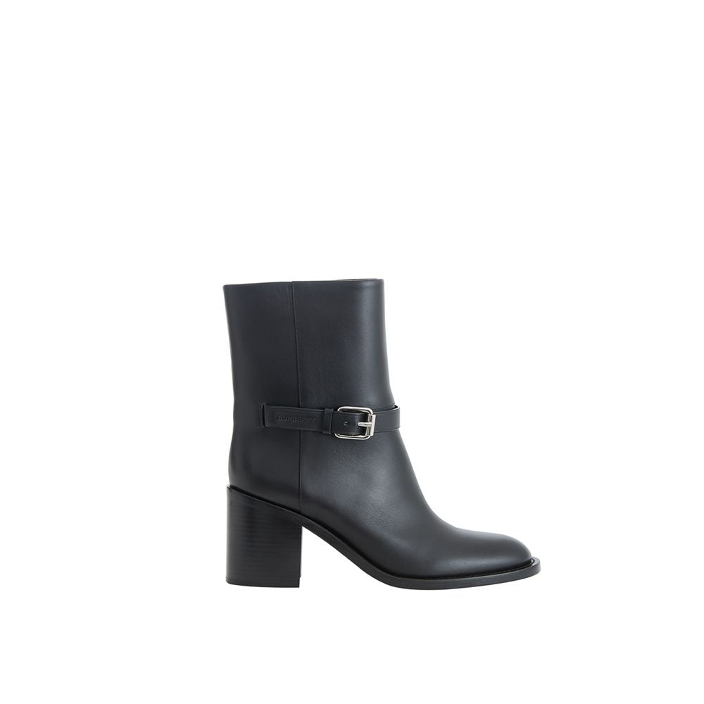 Bota de cuero negra Burberry