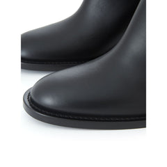 Bota de cuero negra Burberry