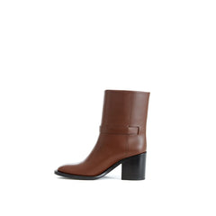 Bota de cuero marrón Burberry