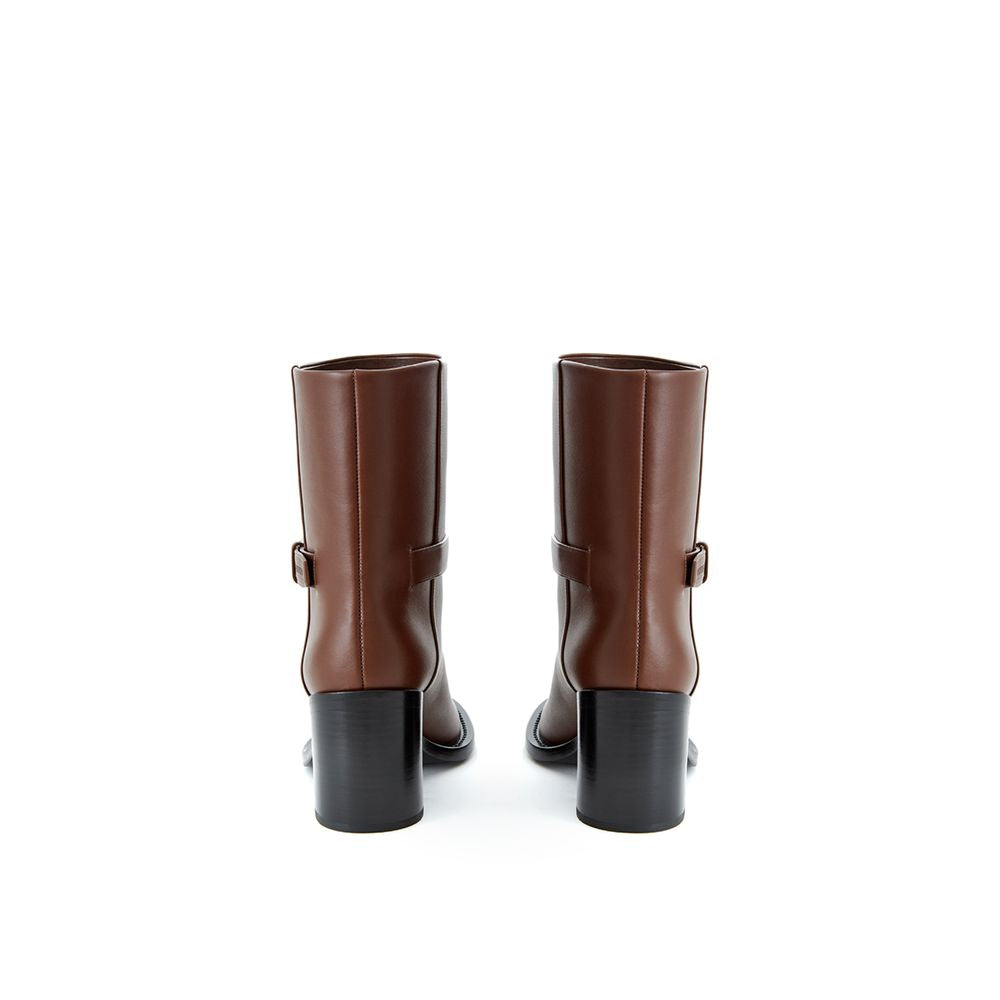 Bota de cuero marrón Burberry