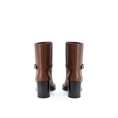 Bota de cuero marrón Burberry