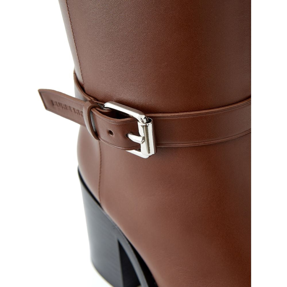 Bota de cuero marrón Burberry