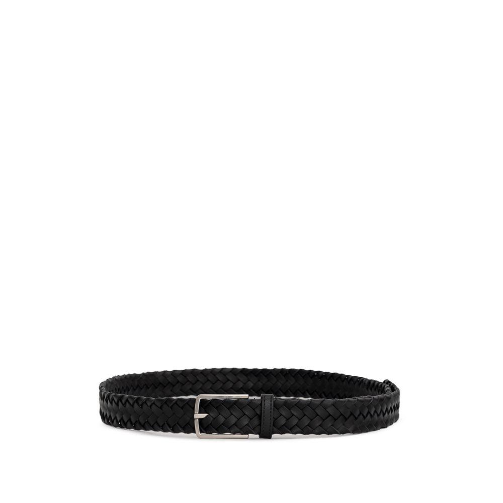 Cinturón de piel negro Bottega Veneta