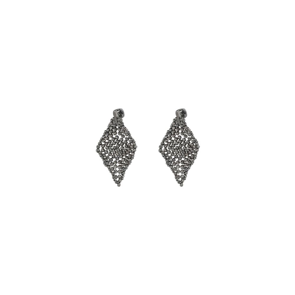 Pendientes de plata facetada Brunello Cucinelli