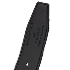 Cinturón de cuero blanco y negro de Tom Ford