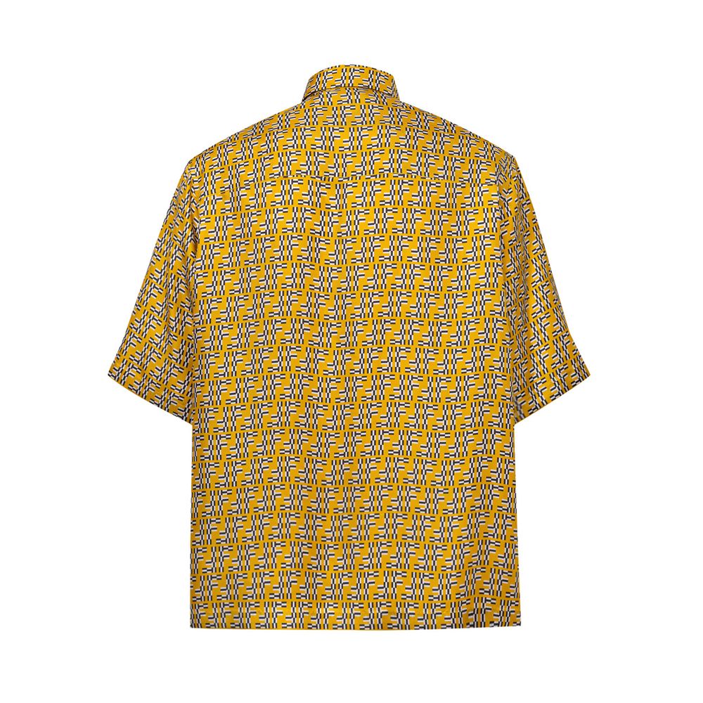 Camisa de seda amarilla Fendi