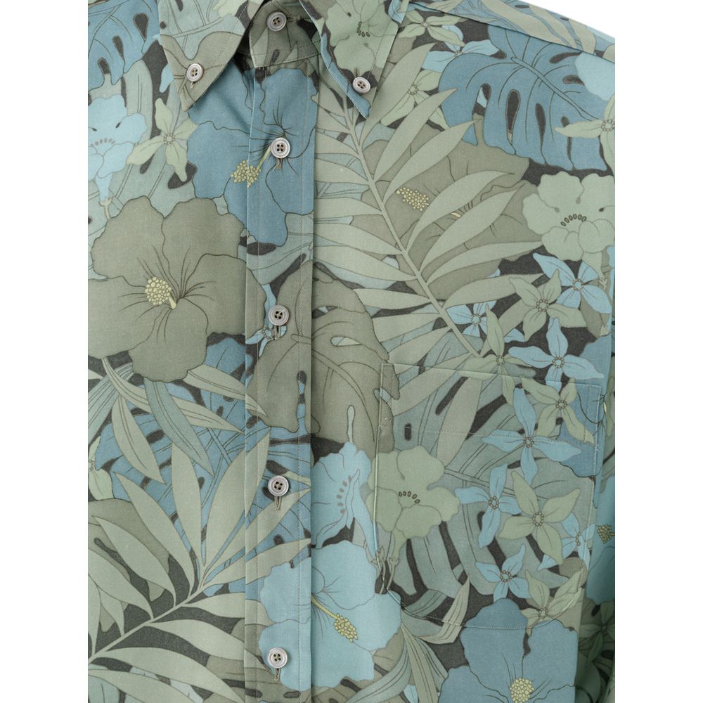 Camisa de lyocell azul de Tom Ford