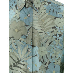 Camisa de lyocell azul de Tom Ford