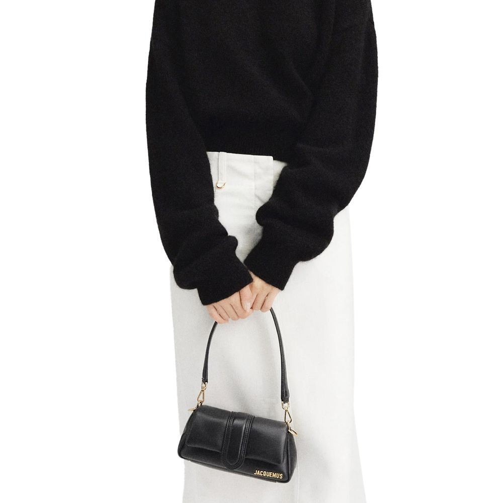 Bolso de mano de piel negra Jacquemus