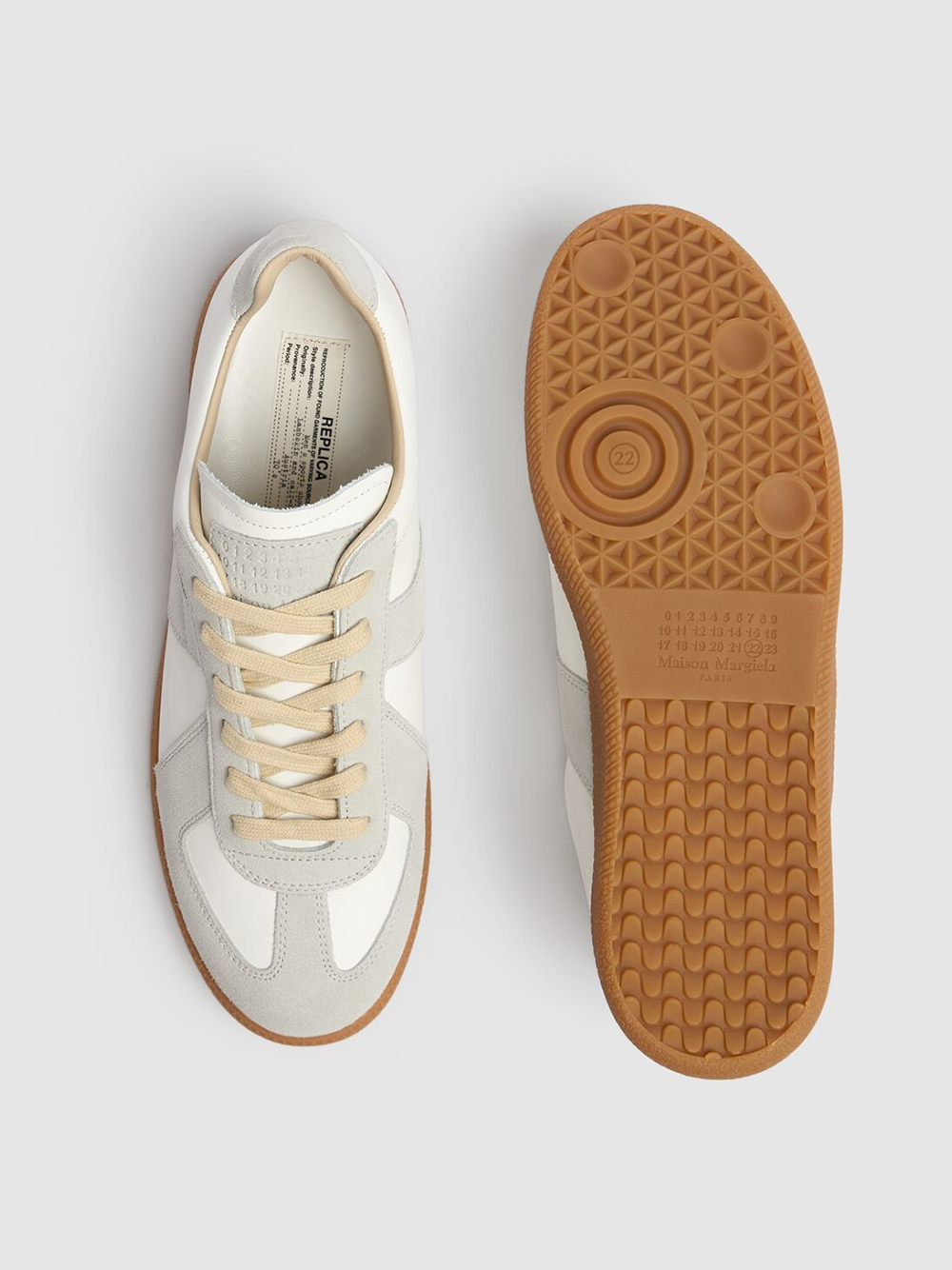 Zapatillas bajas de piel y ante de Maison Margiela